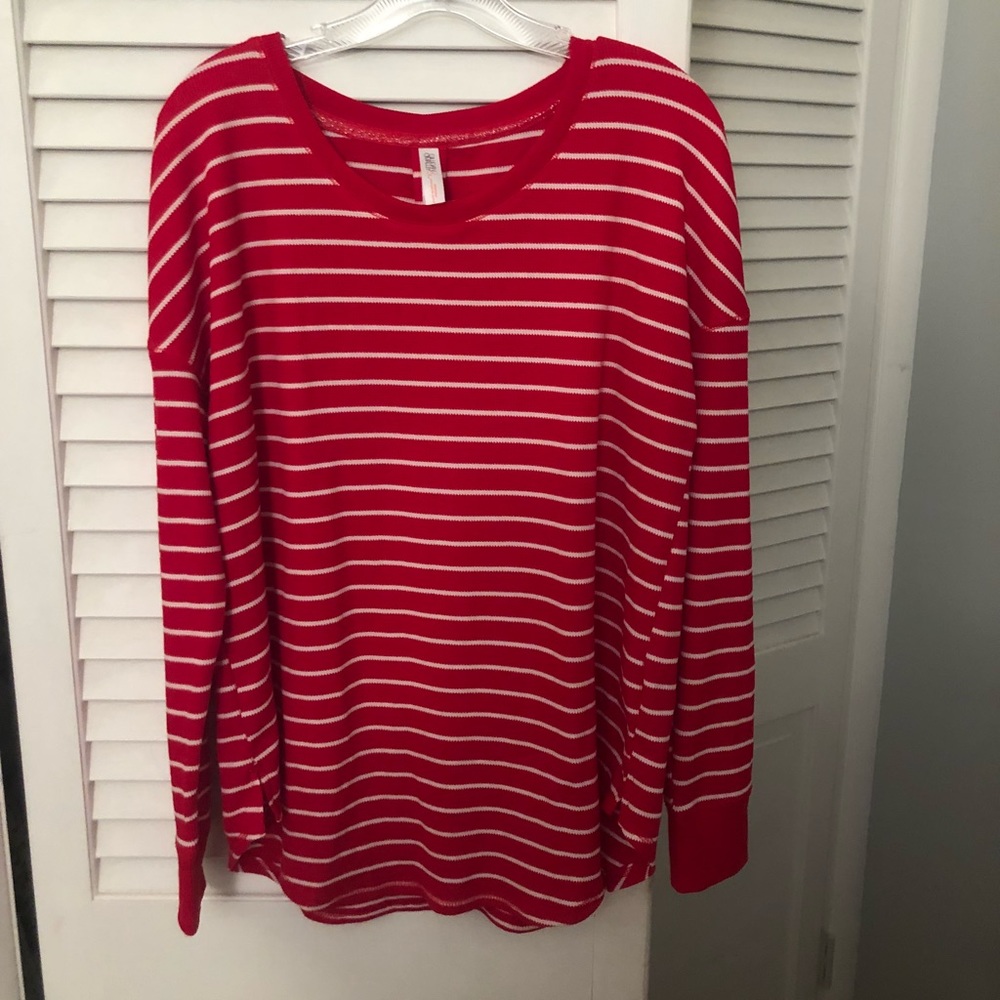Red and white pajama set